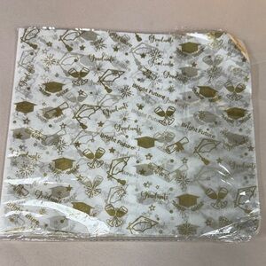 Graduation Gold Print Party Napkins - Home Party Supplies